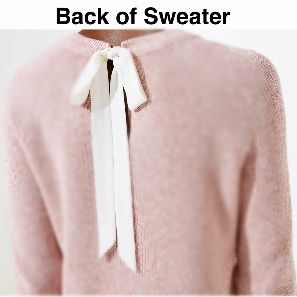 Nordstrom Halogen Soft Pink Sweater With Bow in back